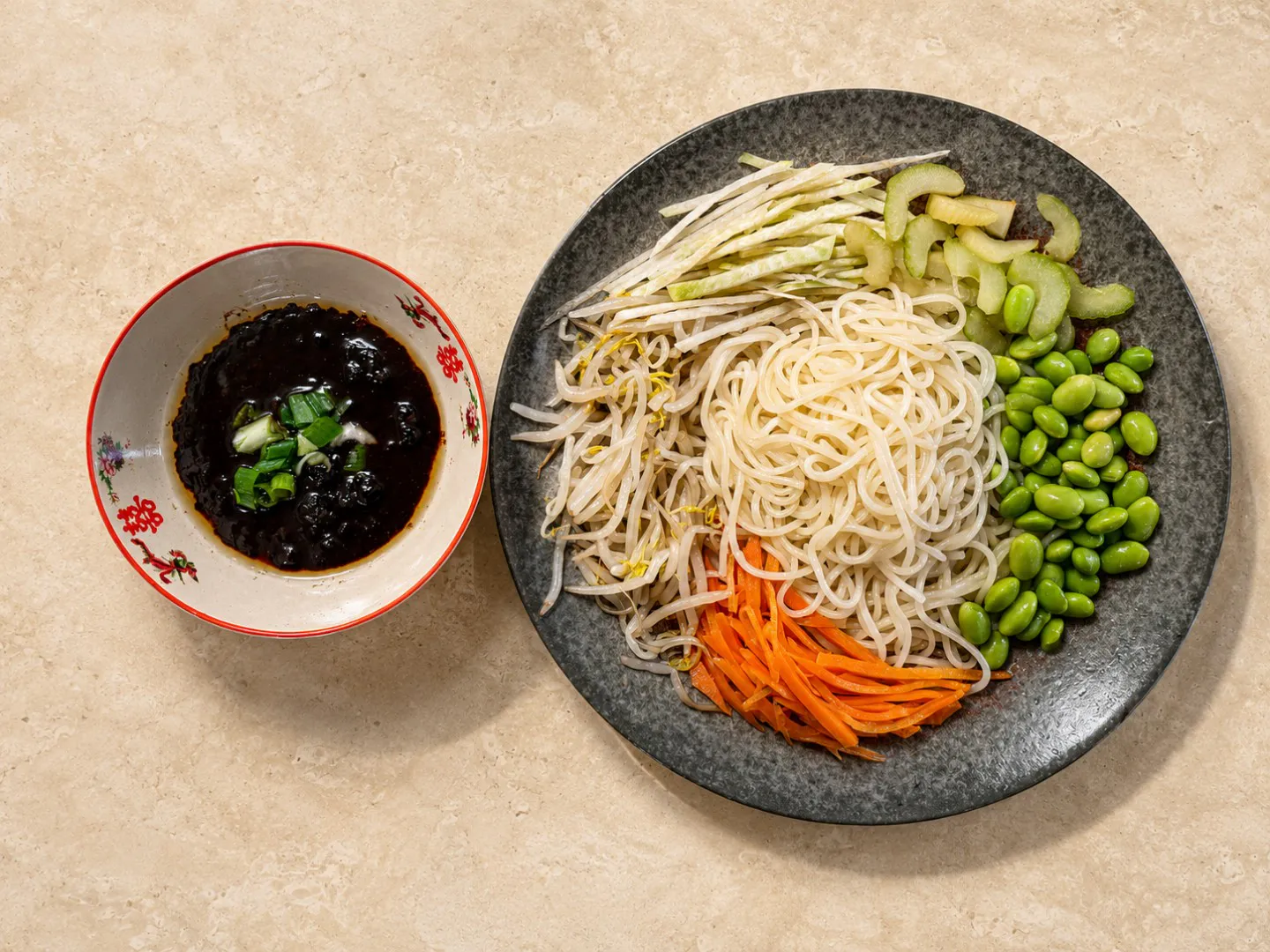 Traditional Zha Jiang Mian at Kung Fu Noodle, a Chinese Noodle Restaurant in Natick